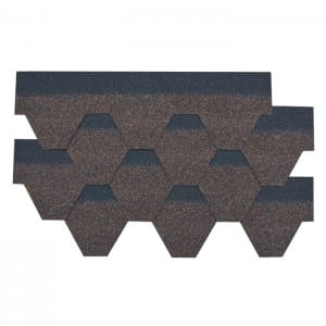 2017 Good Quality 3 Tab Blue Roofing Shingles -<br />
 Brown Wood Hexagonal Asphalt Roof Shingle - BFS BUILDING