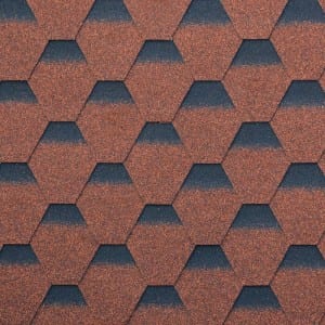 China Supplier 3 Tab Shingles Price -<br />
 Chinese Red Hexagonal Asphalt Roof Shingle - BFS BUILDING