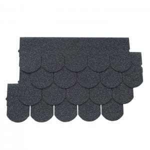 Agate Black Fish Scale Asphalt Roof Shingle