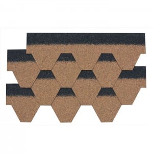 Free sample for Roof Shingle Colors -<br />
 Desert Tan Hexagonal Asphalt Roof Shingle - BFS BUILDING