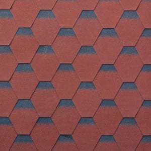 8 Year Exporter Asphalt Shingle Tile -<br />
 Burning Red Hexagonal Asphalt Roof Shingle - BFS BUILDING