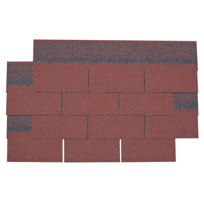Red Three Tab Shingles.