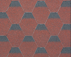 șindrilă de asfalt mozaic roșu asiatic