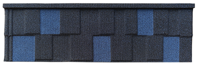 Blue shingle tile