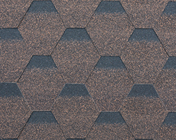 Tejas de asfalto de mosaico de madeira marrón