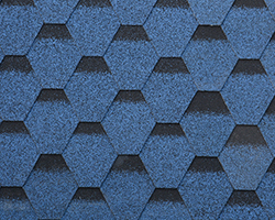 șindrilă de asfalt mozaic albastru arzător