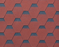 ishisa i-Mosaic Asphalt Shingle ebomvu