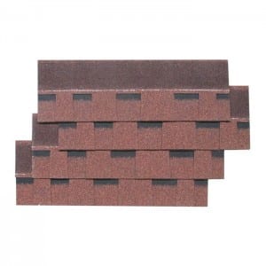 Top Quality 3 Tab Asphalt Building Materials Roof -<br />
 Chinese Red Laminated Asphalt Roof Shingle - BFS BUILDING
