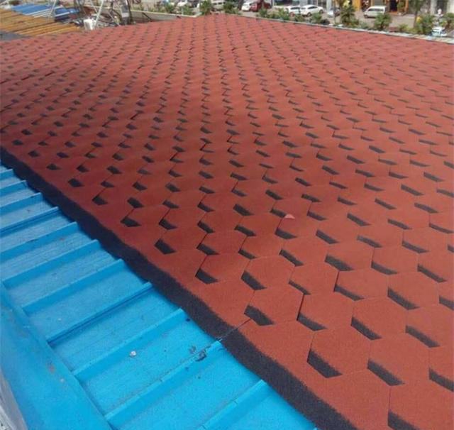 hexagonal shingle steel roof