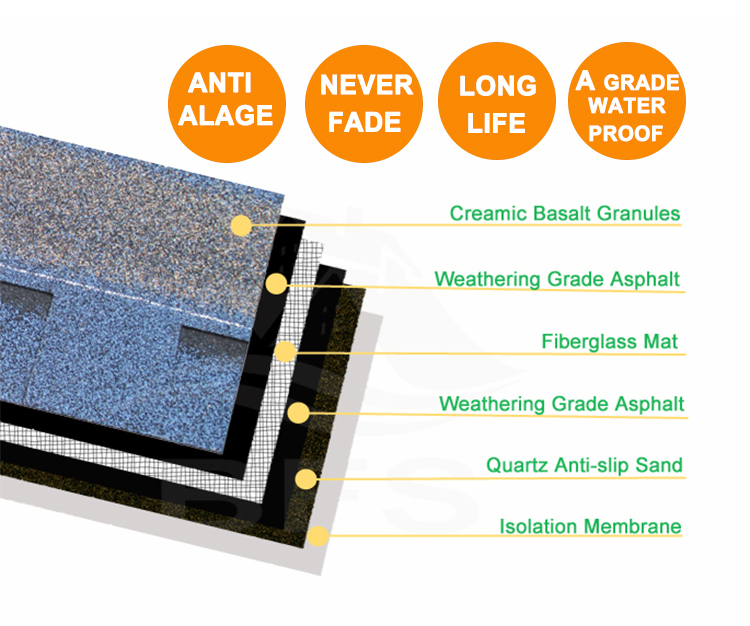 Laminated Asphalt Roofing Shingle Brown